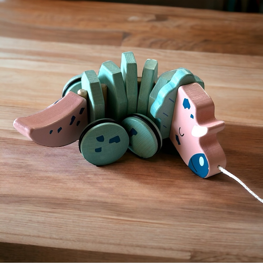 COPY - Coco Village Triceratops Wooden Pull Toy